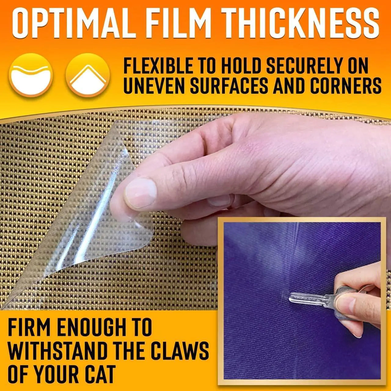 Heavy Duty Cat Scratch Deterrent Furniture Protectors for Sofa Clear 20 Sheets