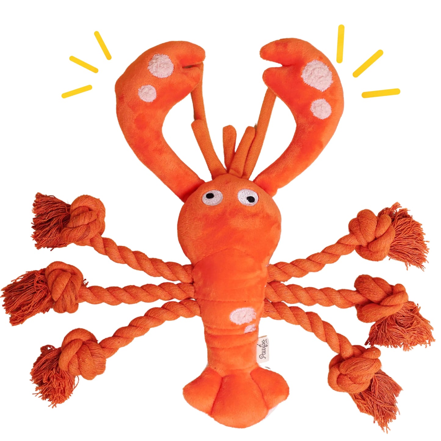 Pawfoo Lab Lobster Dog Toy Large Squeaky Dog Toys Tug of War Dog Toy for Large Dogs Dog Plush Toys - Dog chew Toys for Puppy Small Medium Large Dogs