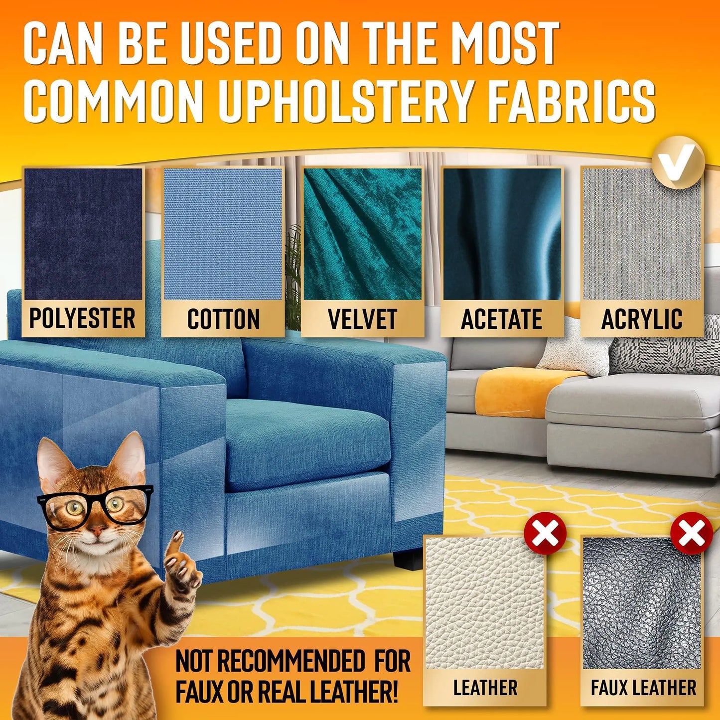 Heavy Duty Cat Scratch Deterrent Furniture Protectors for Sofa Clear 20 Sheets