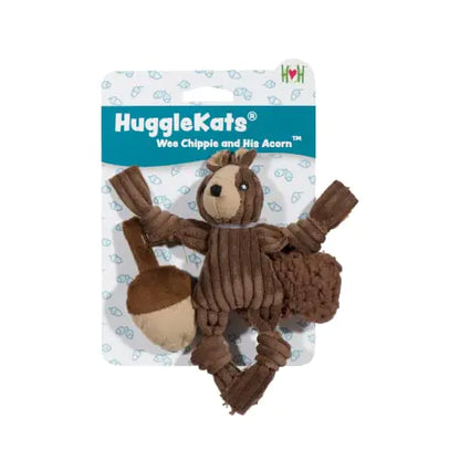 HuggleHounds Cat Mouse Toys - Interactive & Stimulating Cat Toy with Cat Nip Infused - Feather Mice Toy for Indoor Cats | HuggleKats Wee Chippie