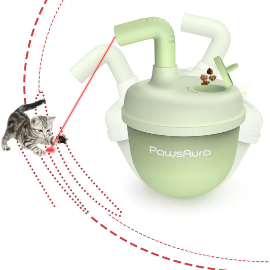 Whixo Cat Laser ToyCat Laser Toy Automatic Rechargeability360° Rotation Out of Real Randomized Trajectory Motion3 Modes Interactive Laser Toy for Cats for Bored Indoor Adult Cat Kittens (Green)