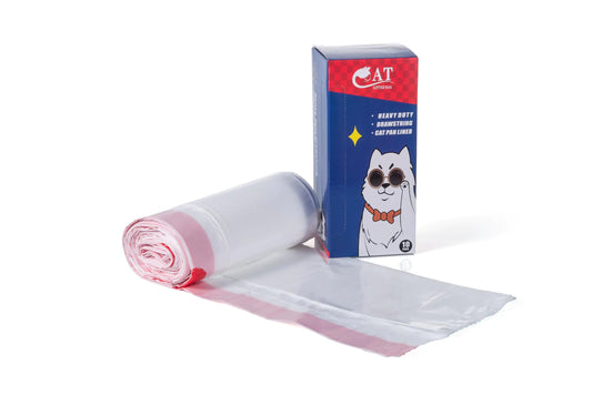 BoPaBeBo Litter Box Liners Disposable Cat Litter Liners Heavy Duty Plastic Litter Box Liners Jumbo Size: 36 * 19 inch Close & Scratch Resistant (10 Count Scent Free)