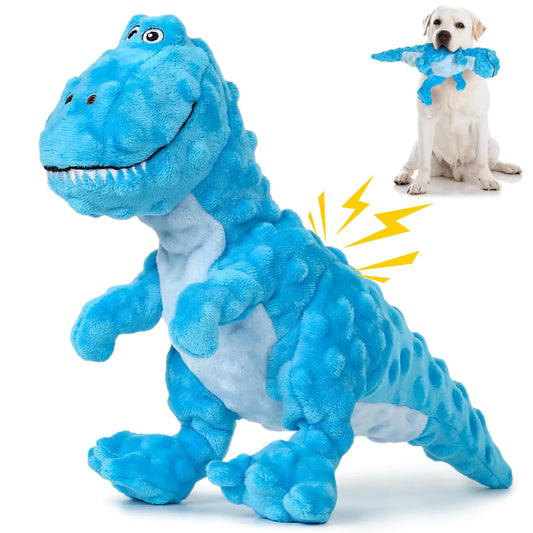 Generic Dog Squeaky Toys for Small Medium and Large Dogs Tug of War Dog Plush Toys with Cotton Material and Crinkle Paper Relieve Boredom/Keep Them Busy Blue