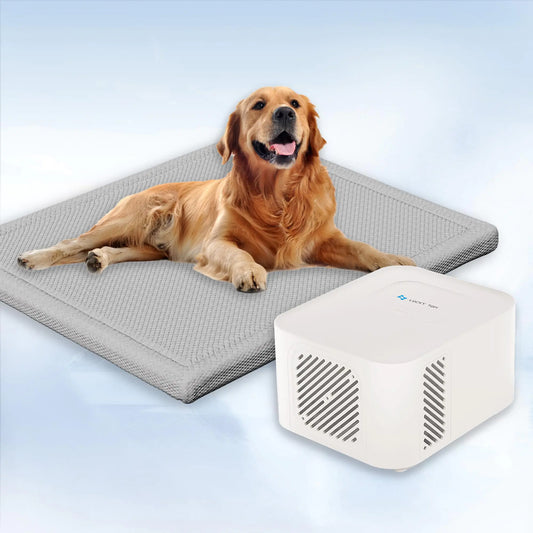Lucky Tom Pet Pad Cooling System for Summer Consistent Cooling Water Mat for Dogs and Cats No Chemical Gel or Refrigeration Needed Machine Washable Bed Ideal for Home and Crates (Gray XL)
