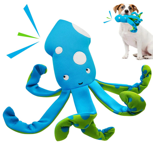 Lepawit Squeaky Dog Toys Floating Dog Toys for Indoor or Outward Play Squid Interactive Dog Gifts for Small and Medium Dogs