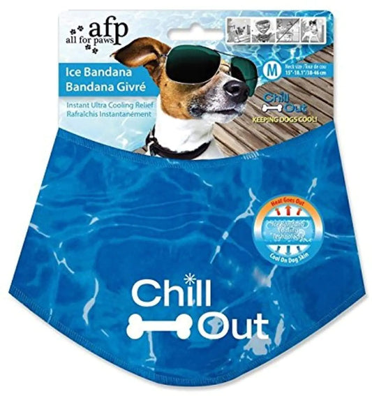 ALL FOR PAWS Cooling Neck Wraps for DogsIce Dog BandanasDog Cooling Dog BandanaChill Out Blue Dog Collar Dog Collar Cat CollarNeck CoolerNeck Cooling